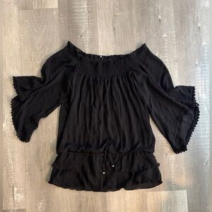 Elegant Black Off-Shoulder Women's Top